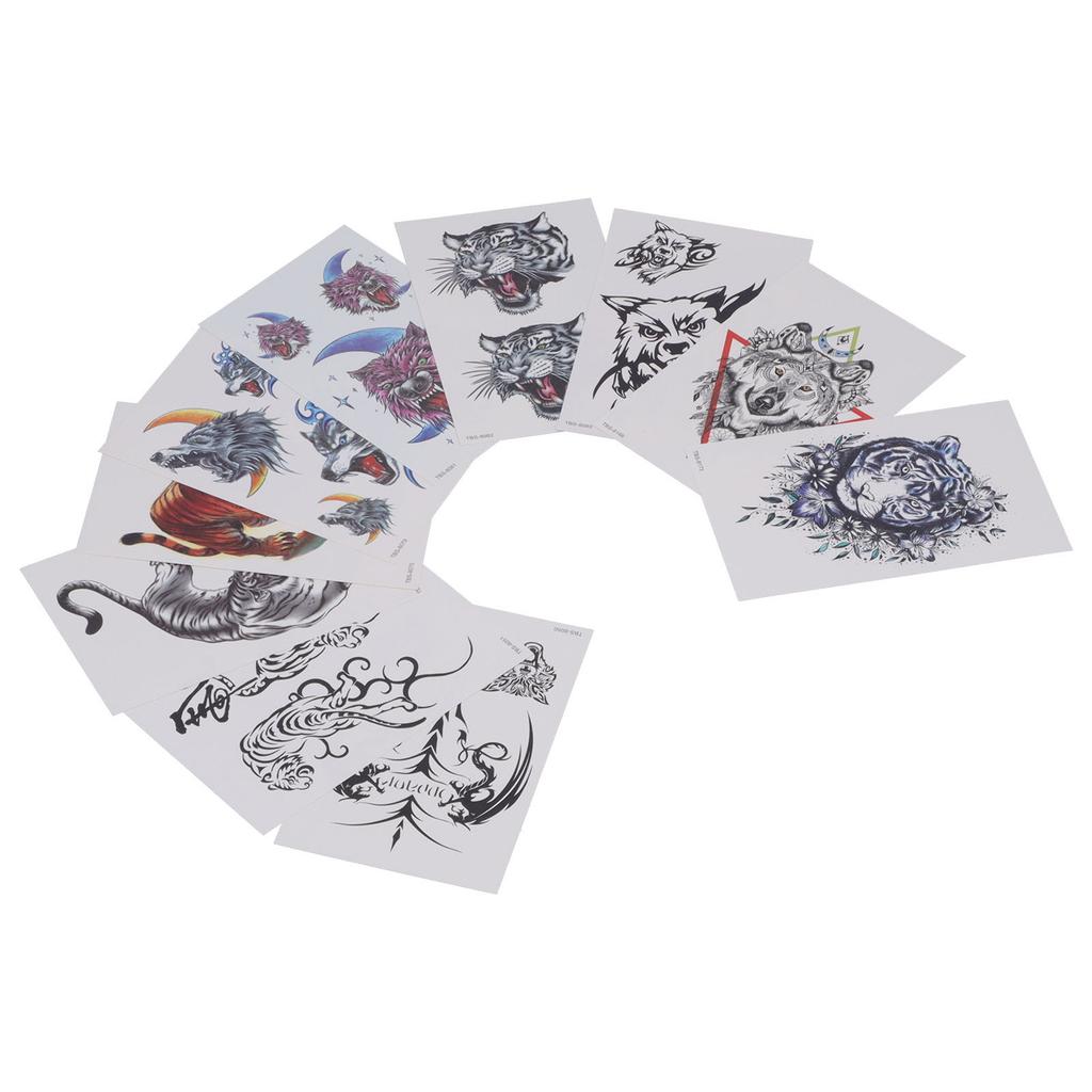 10pcs Temporary Tattoos Stickers Waterproof Long Lasting Fake Tattoo Stickers Set