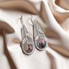 Black Rhodonite  Gemstone 925 Sterling Silver Jewelry Handcrafted Earrings 2.00" EE-72-27