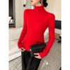 Women's Slim-Fit High-Neck Cashmere Sweater, Solid Color Knit for Layering, 2025 Autumn/Winter Arrival, Flattering Tight-Fit Design.