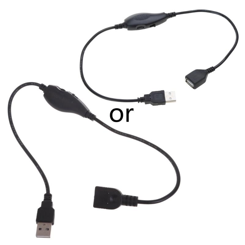 

45cm USB Cable with Dimmer Switch ON/OFF Cable Extension USB Fan Power Supply Line Durable Adapter Toggle for USB Lamp 1