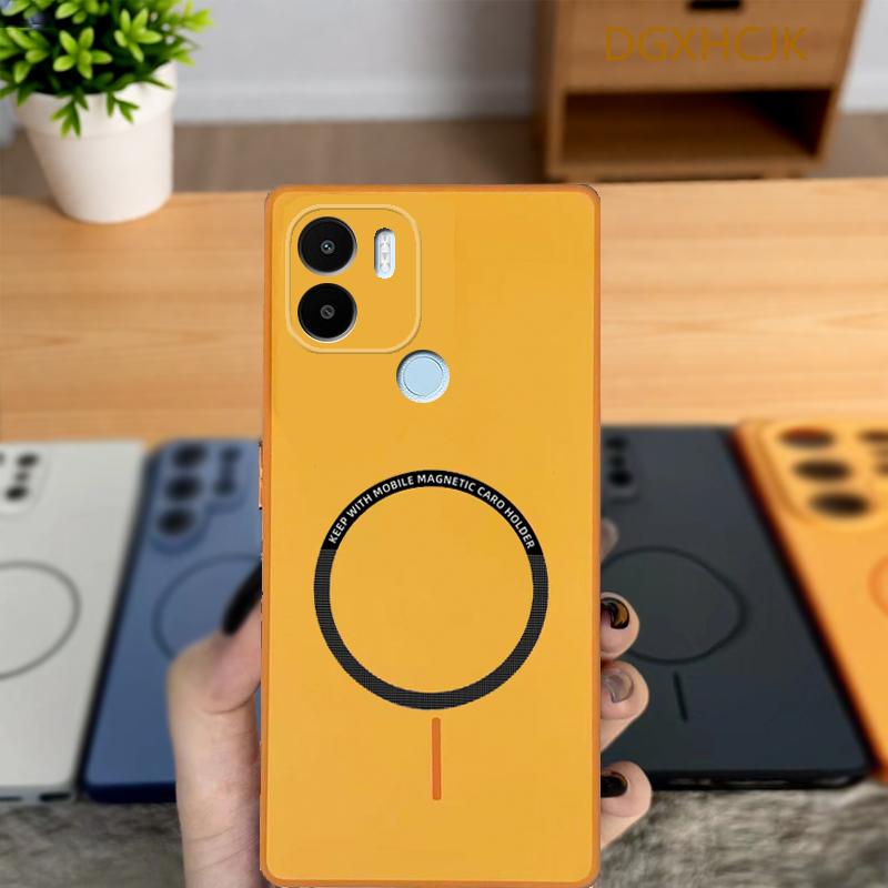 For Xiaomi Redmi A1+ Case Xiaomi Redmi A2+ Phone Case Xiaomi Redmi A1 Plus A2 Plus Cover Color magnetic hard Silicone back cover Redmi A1+