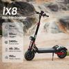 iScooter iX8 Electric Scooter, 2*1200W Motor, 48V 20AH Battery, 12-inch Tire, 60km/h Max Speed, 70km Range
