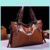 Stylish Large Capacity Women's Leather Tote Bag With Soft Construction For Everyday Use