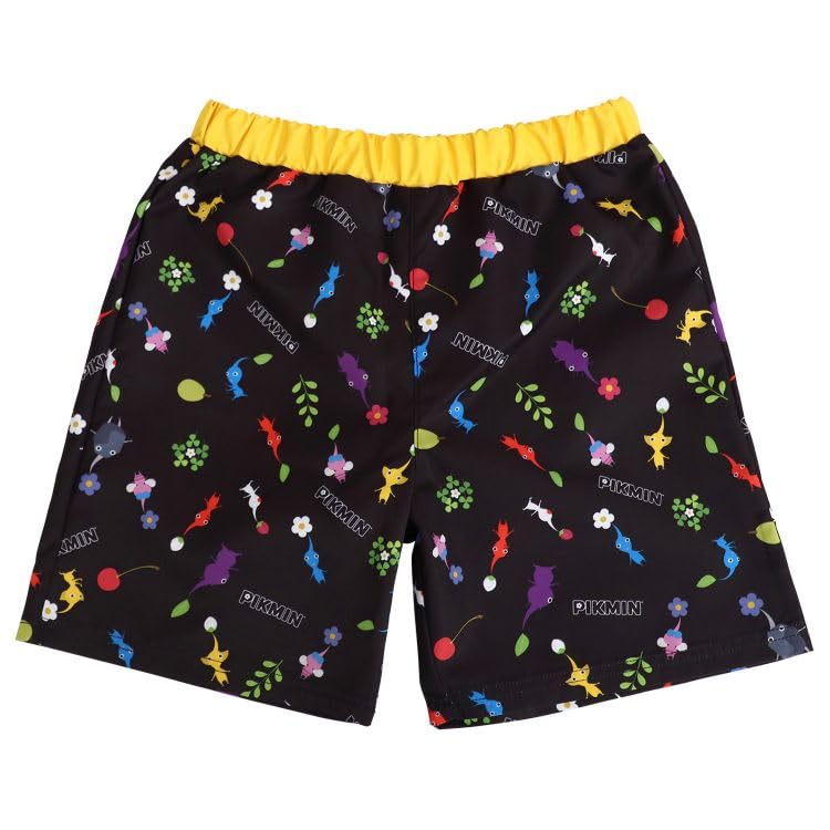 

Airin Swim Briefs, Bandai Pikmin Boys Surf Pants, All-Over Print (Sizes 110cm/120cm/130cm) (Blue/Black) 572 Black