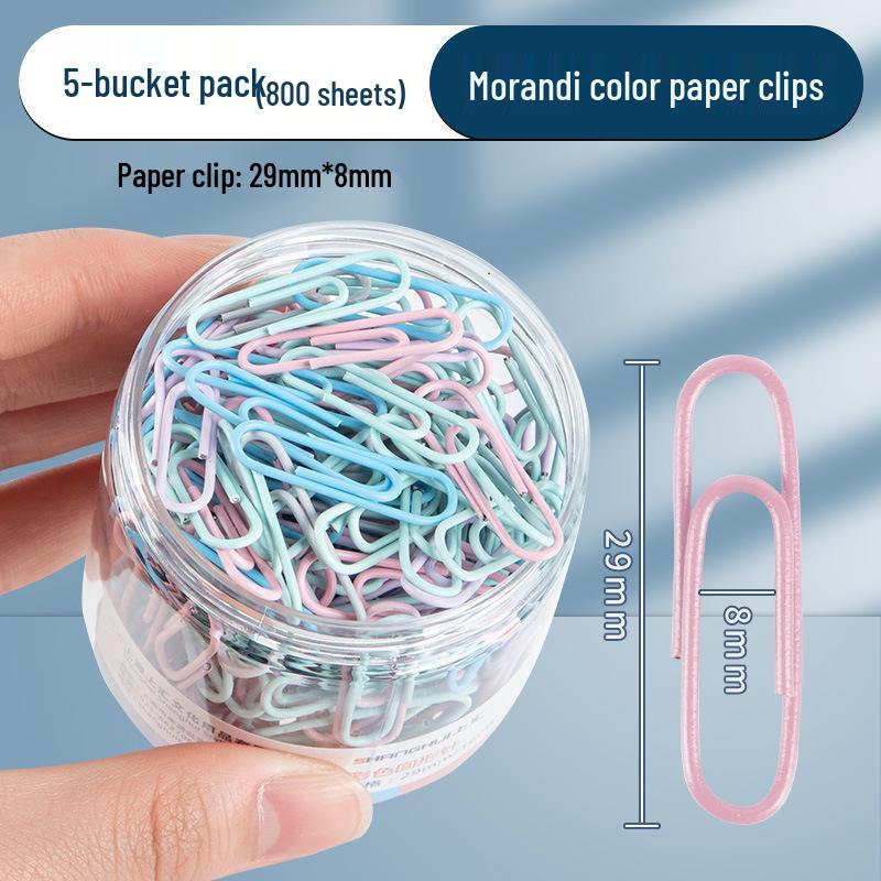 Durable Large Colored Paper Clips with Storage Box - Office & Home Stationery