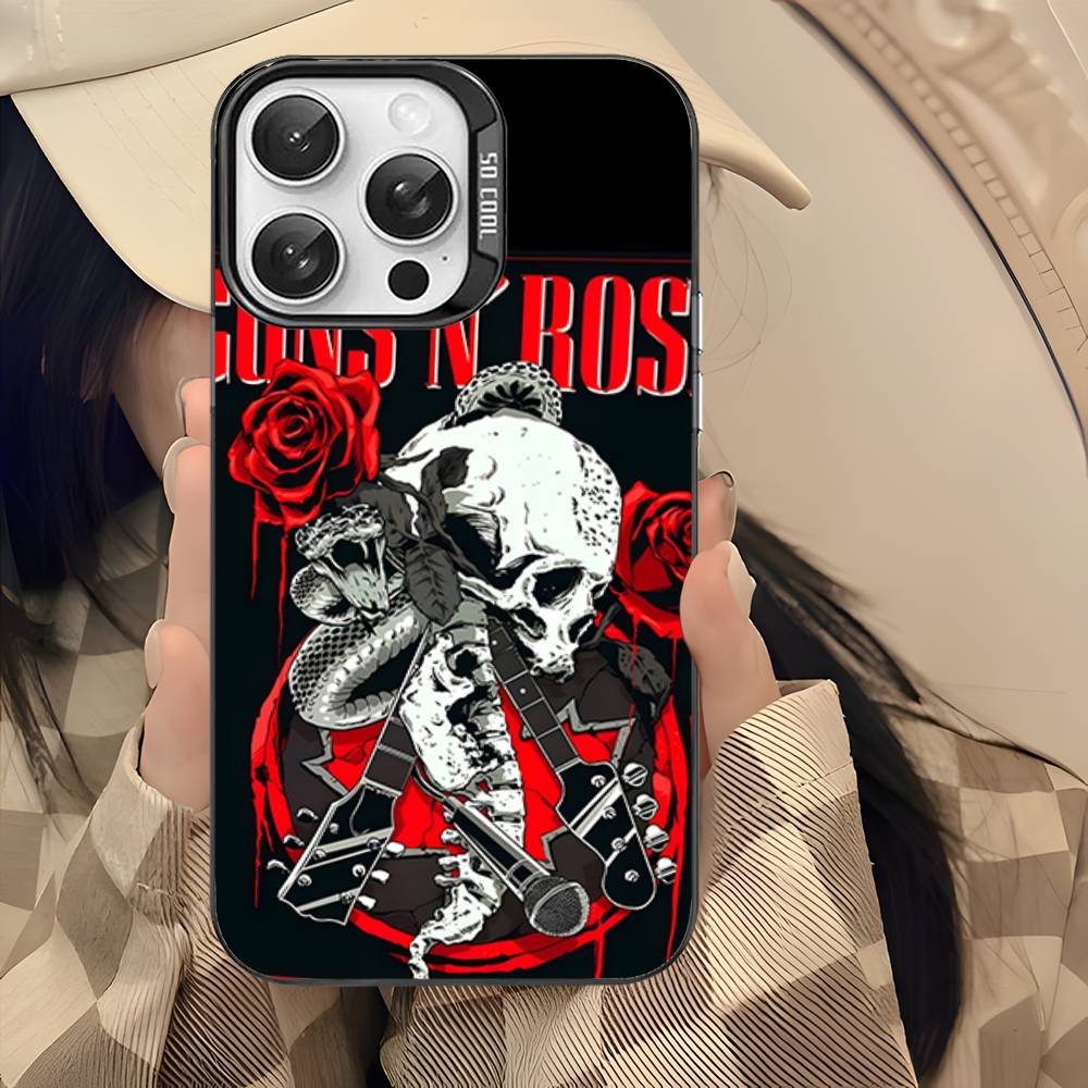 GUNS N ROSES For iPhone 17 16 15 14 13 12 11 Pro Max Plus Matte Color Back Phone Cover