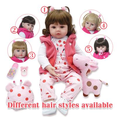 Bebes Reborn Doll 48cm Soft Silicone Baby Dolls Reborn Toddler with Clothes