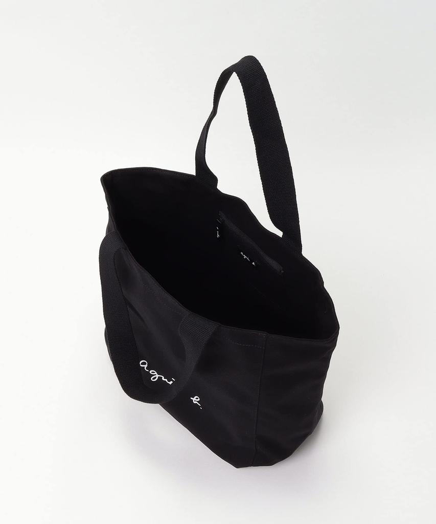 agnes Logo Tote Bag Web Black b. GO03-01, Exclusive, Women's,