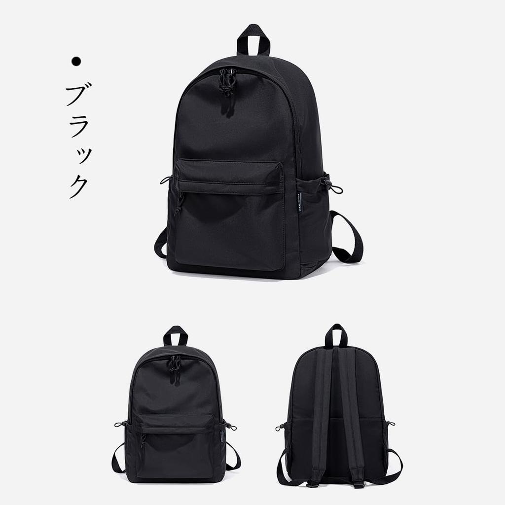 [słońce ziemia &u] Minimalistyczny Plecak, Lekki, Codzienny, na Wakacje, Stylowy (czarny)