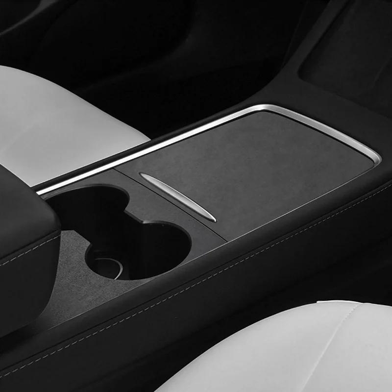 Suede Center Console Protector Cover for Tesla Model 3 Y 2025-2026 Model Y Juniper 3 Highland Central Panel Anti-Scratch Sticker