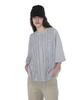 PARTIMENTO WOMEN Frill Trim Henley Neck Tee_Melange