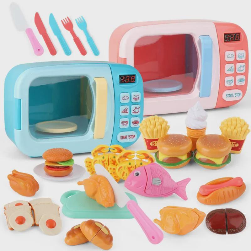 Children's Interactive Microwave Toy - Fun Kitchen Appliance for Play Cooking