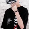 Men's Fashion Double-Layer Square Chain Titanium Steel Bracelet with Magnetic Clasp