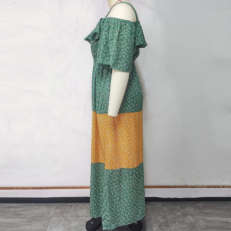 Летние повседневные короткие платья с открытыми плечами и рюшами на рукавах для женщин — фото 6