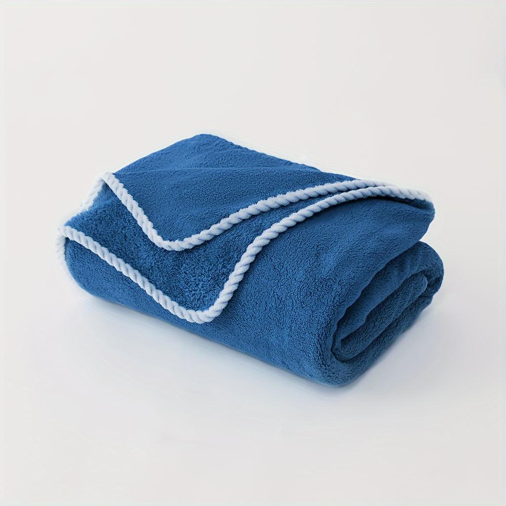 Luxury Polyester Bath Sheet - Modern Woven Oblong Towel, Super Soft Space Theme, Solid Pattern, Extra Large & Ultra Absorbent - 290gsm