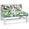 2 Piece Pallet Cushions Multicolored Fabric