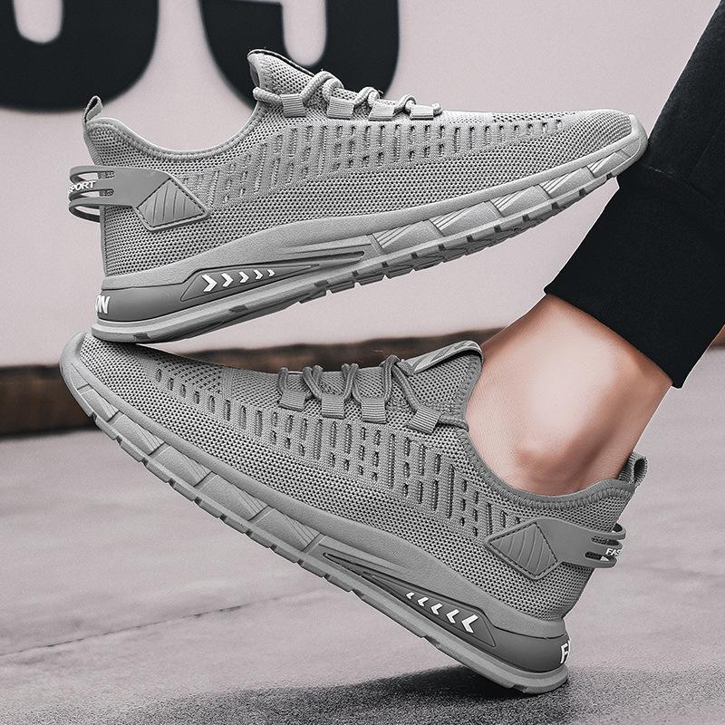New 2025 spring and autumn mesh breathable men's shoes hollow casual versatile men's sports shoes soft-soled mesh sports shoes