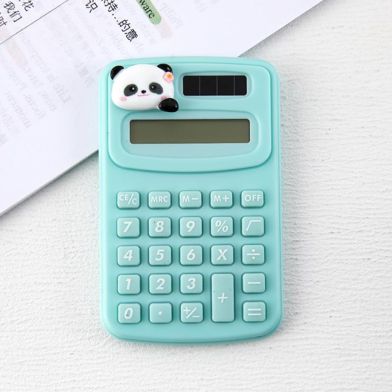 Uroczy Panda Mini Kalkulator Mały Przenośny Uczeń Biuro Mały Komputer Atrakcyjny Kalkulator