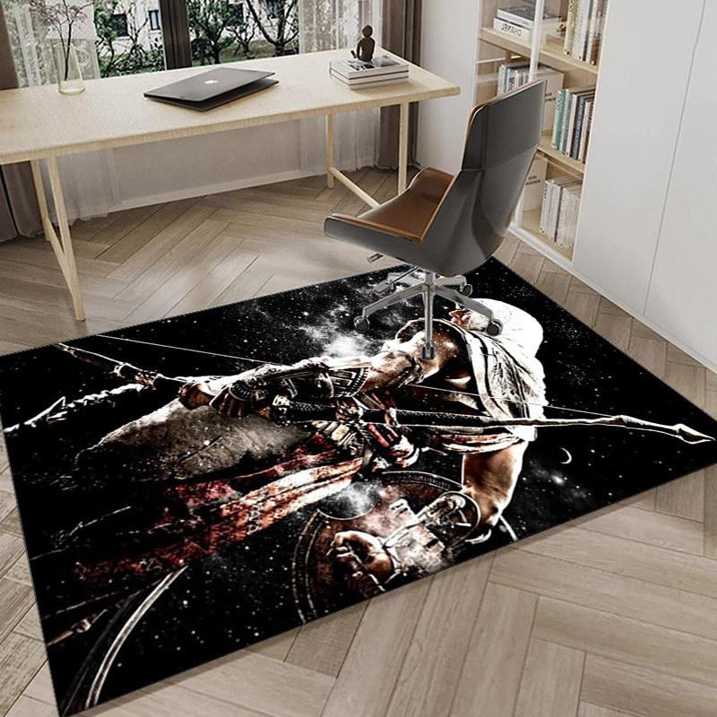 Assass Warrior Carpet, Chair Rug,Rug for Office Bedroom living rooms, Doormat decor Fan Gift Christmas Gift