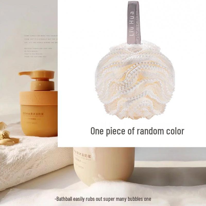 Durable Large Super Soft Bath Flower Ball - Non-Dispersing Foaming Net for Back Scrubbing