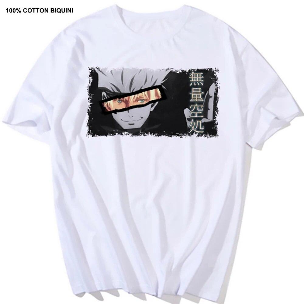 Harajuku Unisex's Tshirt Jujutsu Kaisen Printed Short Sleeve T Shirt Cool Cartoon Anime Casual T-shirt Kawaii Male Streetwear Tops