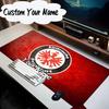 Benutzerdefinierter Name Mauspads Flammendes Herz Frankfurt Wappen Mauspads Schreibtischunterlage, Rutschfeste Gummiunterseite Für Computer Notebook Gaming Mauspads Geschenk