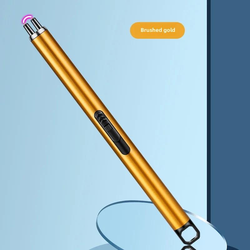 

Перезаряжаемая электрическая зажигалка для свечей, дуговая плазменная зажигалка для свечей, кухня, кемпинг, перезаряжаемая, тип C золотой