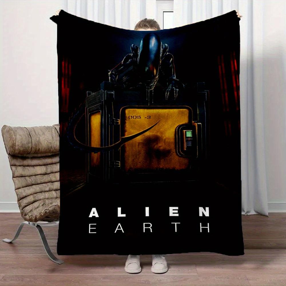 1Pc ALIEN EARTH Print Flannel Blanket, High quality Digital Printing, Comfortable for All Seasons, Home DecorGifts821020