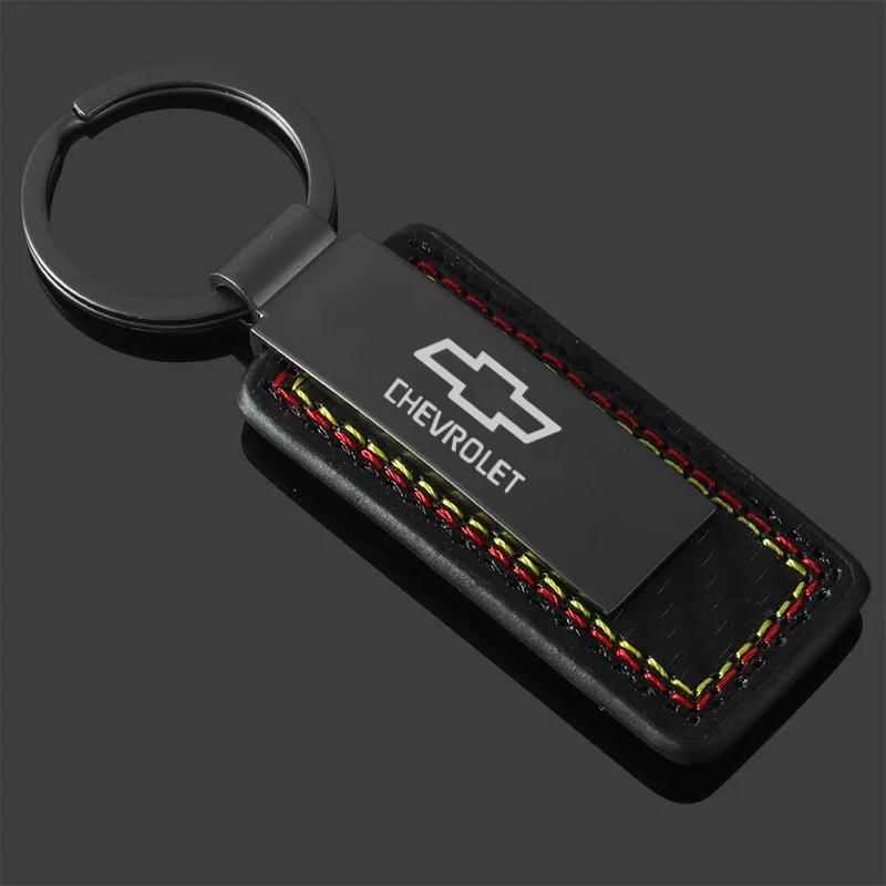 

for Chevrolet High-Grade Metal Leather Key Rings Keyrings Car Keychain Blazer IMPALA Cobalt ORLANDO SILVERADO SUBURBAN TRAX BOLT