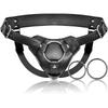 Adjustable Strap On Dildo Harness Adult Sex Toys for Women Men Leather Belt with 2 Size Metal O-Rings for Lesbian Gay Anal Toys