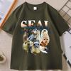 Baby Seals Vintage Graphic Tshirts Retro Sea Dog Bootleg Tshirt Seal Lovers Cute Sea Dog Tee Relaxed Washed Adult Tee