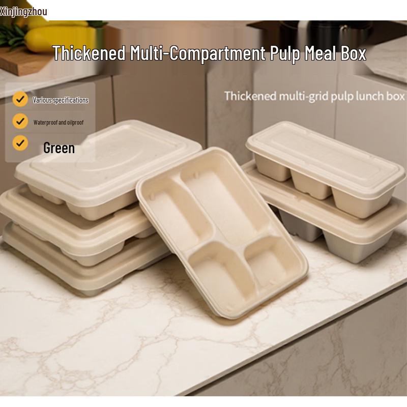Eco-Friendly Disposable Pulp Lunch Box Set