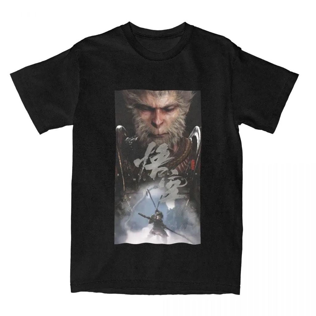 Unique Black Myth Wukong Game 2024 T-Shirt Men Women Crew Neck Cotton Monkey Lover Short Sleeve Tees Classic Tops