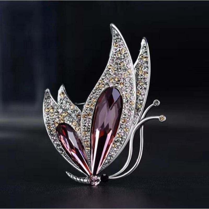 New Alloy Brooch High-end Niche Women's Peony High-end Pin Coat Suit High-end Versatile Brooch
