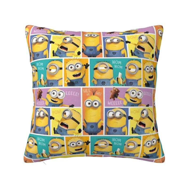 Custom Cartoon Minions Throw Pillow Sofa Anime Film Cute Luxury Cushion Cover Soft Pillowcase