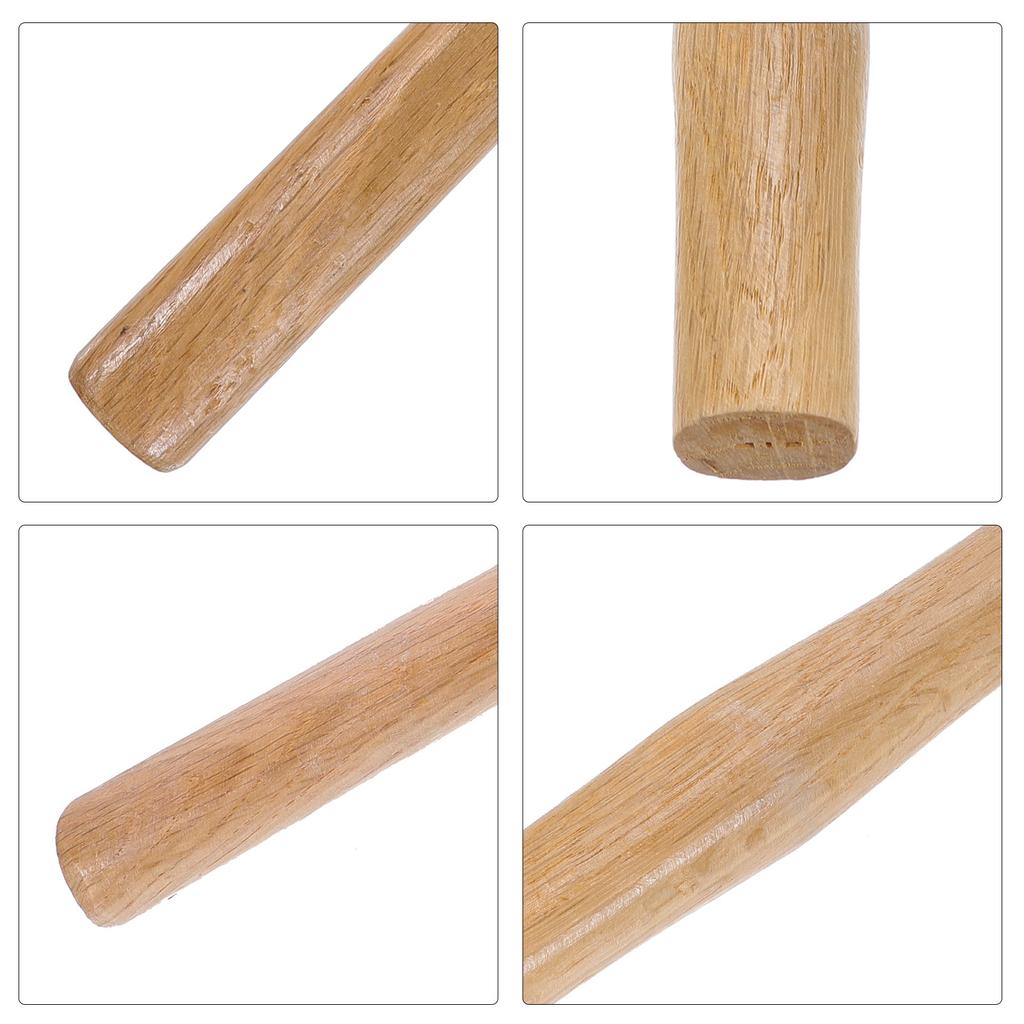 2Pcs 37Cm Hammer Handle Wooden Replacement with Natural Grain Texture Anti-Skid Grip for Claw Ball Peen Hammer Garden Repair