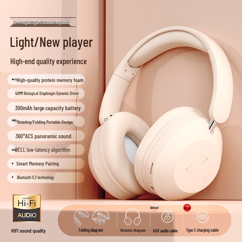 Wireless Bluetooth Gaming Headphones with Detachable Microphone