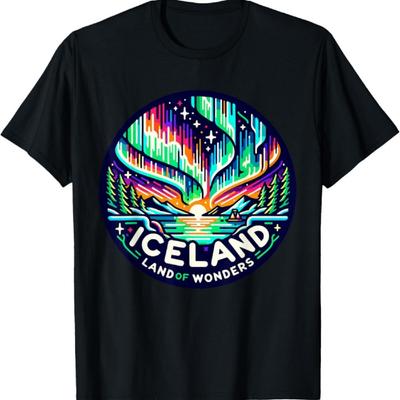 T-shirt Aurores Boréales Islande