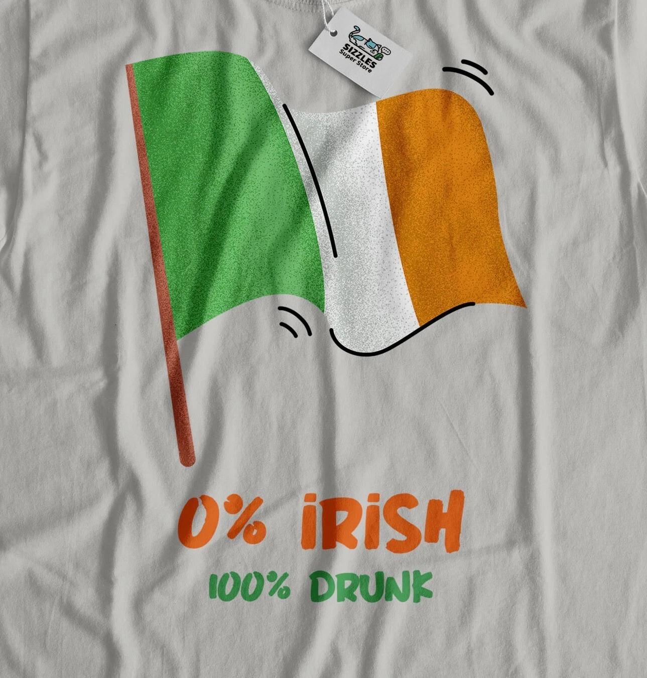 0 Irish 100 Drunk! Unisex Funny Irish St Patricks Day T-Shirt Ireland Gifts S