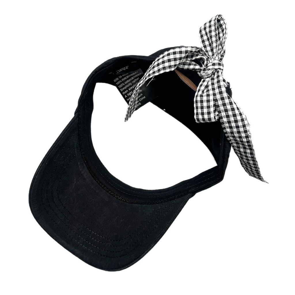 Spring/Summer Cute Puppy Plaid Tether Baseball Cap Ladies Shade Cartoon Embroidery Cap