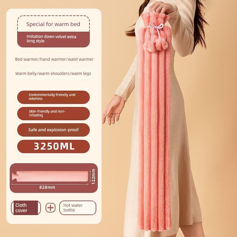 Hot Water Bottle for Filling with Water, Special for Bedding, Extra-Long Large Size, 2026 New Model, Explosion-Proof, Winter Sleeping Foot Warmer