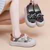 Shoes women's leisure sports comfortable height increase breathable lace-up fashion single shoes versatile lightweight women's shoes muffin shoes