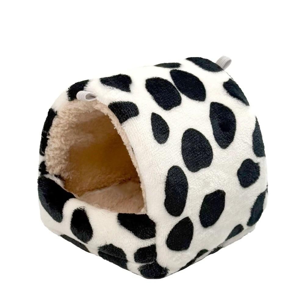 Coral Fleece Hanging Hamster Hammock Catoon Pattern Squirrel Cage Nest Hamster Hanging Cage Soft Comfortable Guinea Pig Nest