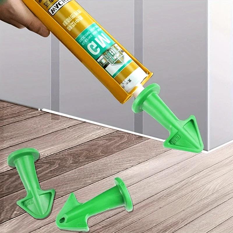 Set 3 buc Aplicator Duze Umplere Etanșant Siliconic și Răzuitor - pentru Curățarea Rosturilor de Baie și Faianță, Instrument Răzuitor Neted