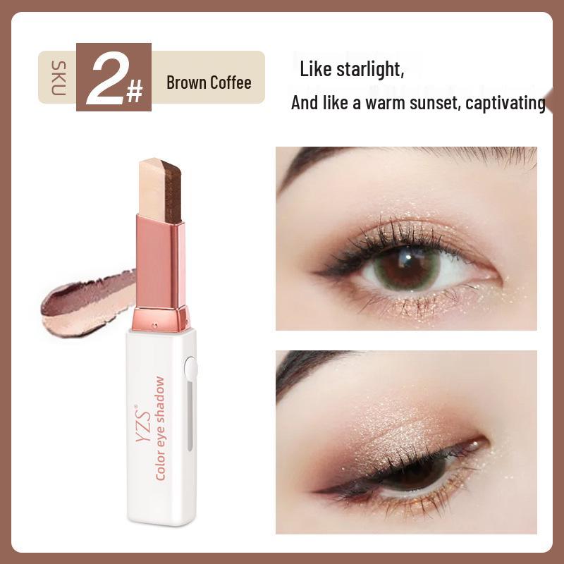 

YZS Velvet Two-Tone Shimmer Eyeshadow Stick: Effortless Gradient for Easy Application 3.8g