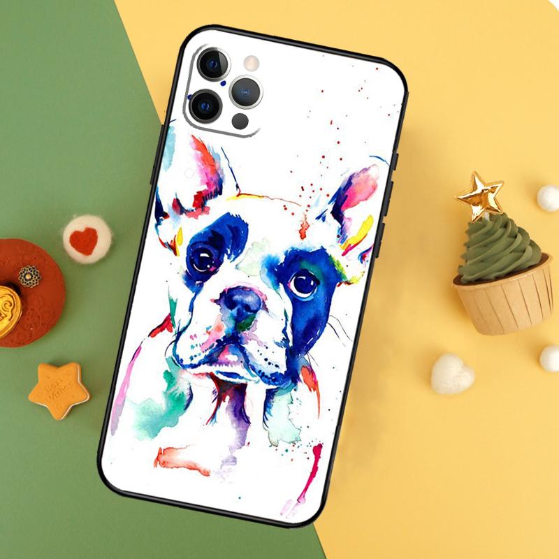 French Bulldog Dog Phone Case For iPhone 17 16 16E 15 14 12 11 13 Pro Max 12 13 Mini 17Air Shockproof Cover