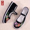 Wedding red shoes big red corduroy embroidery handmade online buckle belt women's shoes for relatives and friends to compensate for marriage shoes