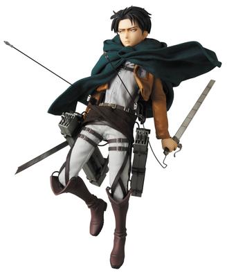 RAH Real Action Heroes Útok na Titanů Levi Měřítko ABS Malovaná Pohyblivá Figurka První Výroba Limitovaná Edice 1/6 & ATBC-PVC (Zahrnuje díly)