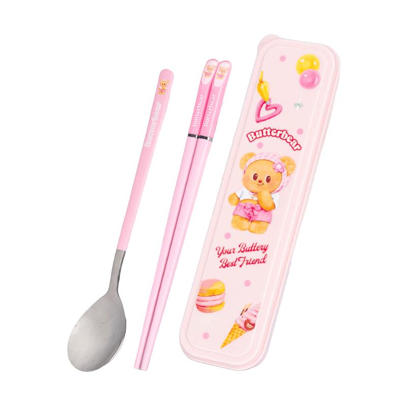 Dessert Bear Portable Cutlery Set Portable Chopsticks & Spoon Set
