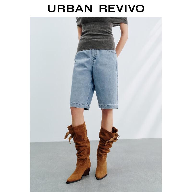 

UR 2025 Autumn Women s Washed Denim Shorts 30